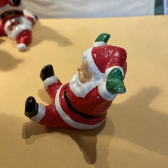 Vintage Christmas Happy Santa Decor Ceramic 2.5” Sku4 - Picture 4 of 5